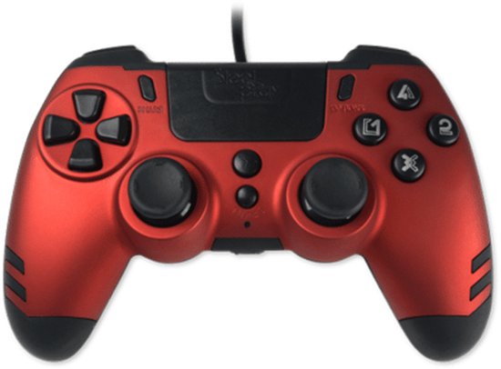 Steelplay Slim Pack Ruby PC en PS4 controller (wired)